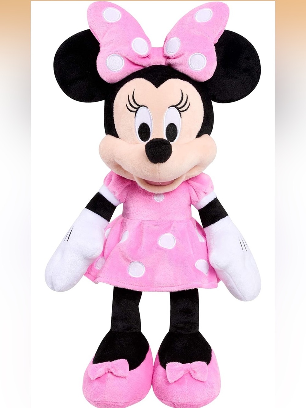 Disney Minnie Mouse Plush in Pink Polka Dot Dress and Bow
